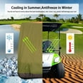 thumbnail image 5 of 10L0L Golf Cart Cover, 4 Passenger Golf Cart Storage Cover Universal for EZGO, Club Car, Yamaha, 420D Waterproof Rainproof Sunproof Dustproof Protection Golf Cart Accessories-Green, 5 of 8