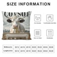 thumbnail image 5 of Orinice Cow Graphic Decorative Cushion Throw Pillow Cover 1PC for Home Couch Living Room Bed Sofa Car Bedroom 24x24in, 5 of 5