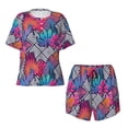 thumbnail image 4 of Lsque Tropical Leaves Women's Short-Sleeved Pajama Set - 2 Piece Soft and Lightweight Sleepwear Set-X-Large, 4 of 9