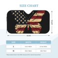 thumbnail image 2 of Kdxio Patriotic USA Butterfly Art Print Windshield Sun Shade, Foldable Sun Blocker for Car,Truck,SUV Automotive Interior Sun Protection,Reflective Shade for Front Windshield(Small), 2 of 6