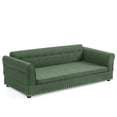 thumbnail image 6 of YIYADO Oversized Elevated Dog Sofa Bed with Backrest & Armrest, Modern Linen Pet Couch for Large Dogs, Olive Green, 6 of 6