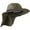 Army Green, variant on Falari Outdoor Sun Hat, Wide Brim with Neck Flap, Safari Hiking Gardening Fishing Hat - Black