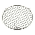thumbnail image 2 of AFQH Stainless Steel Round Grill Net With Foot Barbecue BBQ Meshes Wire Oven Grill Sheet Cooling Baking Rack For Camping Hiking, 2 of 10