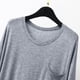 thumbnail image 5 of Batas de hombre, camisón de cuello redondo, manga larga, largo hasta la rodilla, agrandado, suave y cómodo, para colgar hacia abajo, color sólido, camisón de hombre, bata de dormir para hombre, 5 of 9