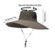 thumbnail image 2 of Sombrero De Sol Extragrande, Estilo Pescador, Resistente Al Viento, Ajustable Con Cuerda, Color Liso, Para Hombre, Ideal Para Actividades Al Aire Libre, Montaismo, Pesca Y Viajes., UKHBMC, 2 of 8