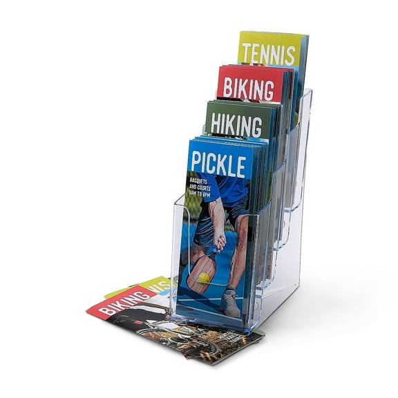 MyOfficeInnovations Literature Holder 4.25" Clear Plastic (16653-CC) 665661