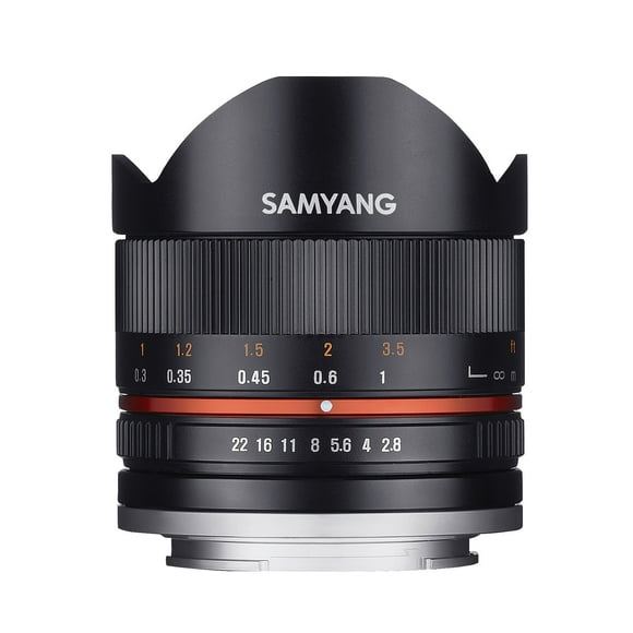 Lente Samyang 8 Mm F2.8 Umc Fisheye Ii (Negro) Para Cámaras Digitales Fuji X Mount (Sy8Mbk28-Fx)
