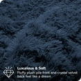 thumbnail image 4 of Bare Home Shaggy Faux Fur Duvet Cover - Ultra Soft - Fluffy Crystal Velvet - Queen, Dark Blue, 4 of 8