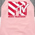 thumbnail image 3 of MTV - Candy Cane Logo - Toddler & Youth Girls Raglan Graphic T-Shirt, 3 of 4