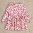 thumbnail image 2 of XXWXYD Girls Holiday Long Sleeve Midi Dress Casual 𝖲mocked Waist Swing A Line 𝖳wirly Skater Toddler Dresses Gown Frock Outfit Apparel Clothing Wear Garment Style, 2 of 4