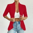 thumbnail image 2 of Nmnitkp Womens Cardigan Comfortable and Breathable Summer Cardigan Casual Lightweight Open Front Cardigans Soft Draped Ruffles 3/4 Sleeve Cardigan, 2 of 6
