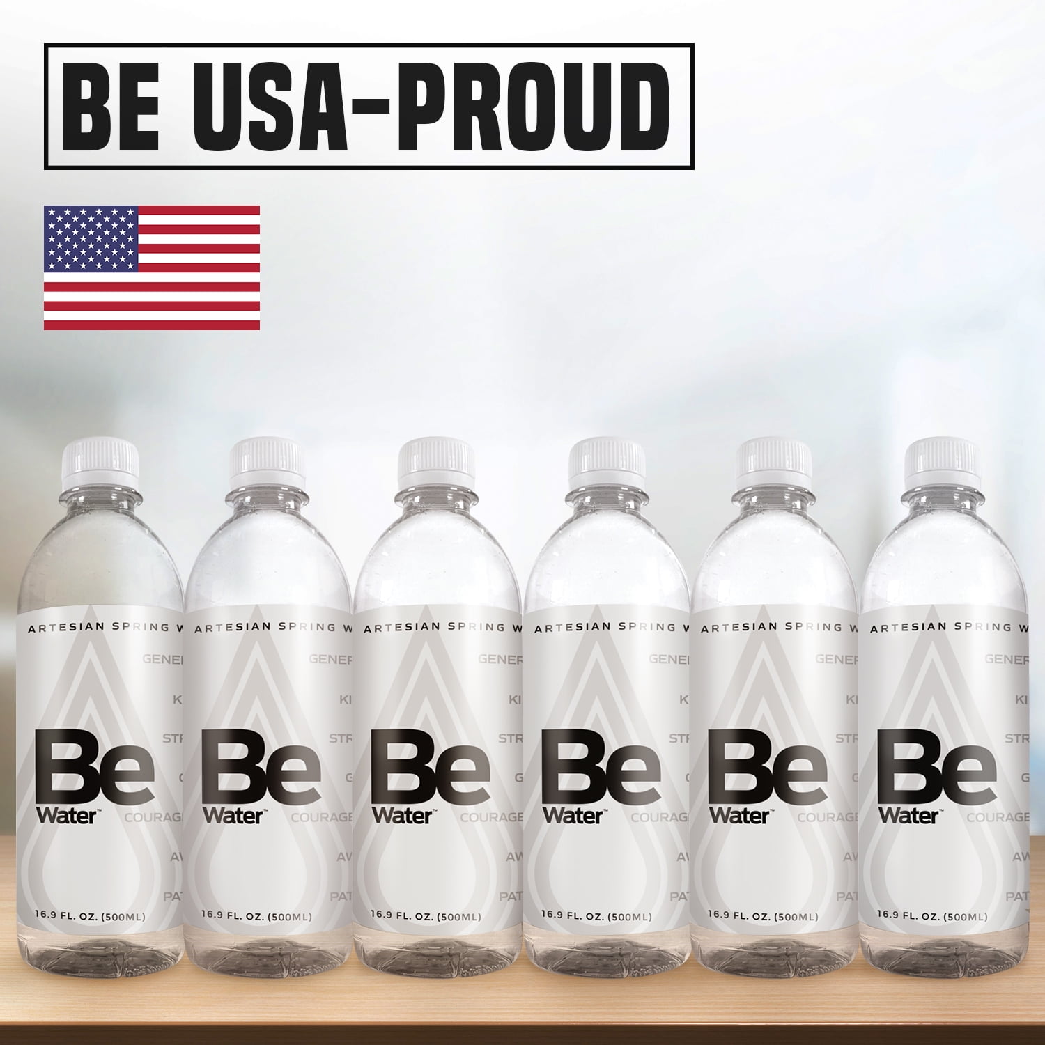 Be Water Artesian (Case of 6) Natural Alkaline North Carolina Wells & Pure Artisanal Springs - Ionized Premium Bottled Drinking BPA Free Hydration