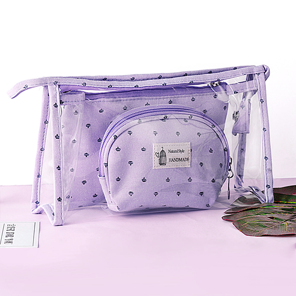 3er Set Transparente Make-up Taschen – Wasserdicht, Verschiedene Größen Für Reise & Organisation