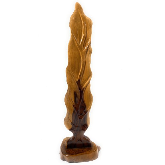 Elegant Carved Leaf on Stand 30" X 9" X 7" Black Walnut - Centerpiece | #cin19