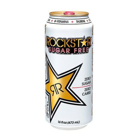 (24 Cans) Rockstar Sugar-Free Energy Drink, 16 oz