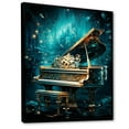 thumbnail image 2 of Designart "Surreal Sonata On The Blue Piano" Music Floater Framed Canvas Prints, 2 of 5