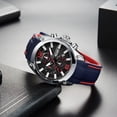 thumbnail image 4 of 2063 Cronógrafo luminoso multifuncional 3ATM Reloj deportivo impermeable para hombre con correa MEGIR Reloj de los hombres, 4 of 7