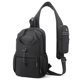 thumbnail image 2 of Riñonera de nailon estilo hobo tipo bandolera para deporte (Negro), 2 of 9