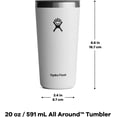 thumbnail image 3 of Hydro Flask Gobelet en Acier Inoxydable 20 Oz Tout Autour avec Couvercle à Pression Résistant aux Fuites, Noir, 3 of 8