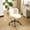 White Cream, variant on Plush Upholstery Vanity Desk Chair with Curved Back, Black | 90-102° Tilt &Adjustable Height, Cute Rolling Chair with Bronze Base&Golden-Bronze 360° Swivel Wheels for Makeup&Home Office