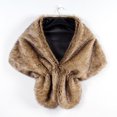 thumbnail image 2 of Faux Fur Shawl Wrap Stole Shrug Winter Bridal Wedding Cover Up, 2 of 3