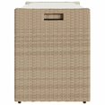 thumbnail image 4 of vidaXL Outdoor Storage Bench with Cushion Beige 100 cm Poly Rattan, 4 of 5