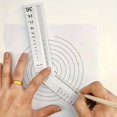 thumbnail image 2 of Versatile Folding Geometric Ruler  Portable Multi-Function Drawing Tool for Math, Geometry, Angle Measurement & Templates, 2 of 5