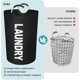 thumbnail image 4 of 115L Large Laundry Basket, Dirty Clothes Hamper for Laundry, Collapsible, Waterproof Laundry Baskets with Foam Protected Aluminum Handles(Black), 4 of 4