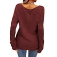 thumbnail image 4 of Langwyqu Fashion Women Autumn Winter Long Sleeve Knit Sweater Female Pullovers, 4 of 4
