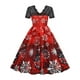 thumbnail image 3 of Vestido de fiesta de Navidad para mujer, vestido Vintage de encaje de manga corta para invierno, ropa de noche de Navidad elegante 2022, 3 of 5