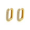 thumbnail image 4 of XZNGL Copper Inlaid Zircon Square Ear Buckle Ins Same Style Fashionable Geometric Ear Ring, 4 of 9