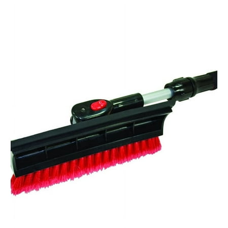 Bigfoot 60" Telescoping Snow broom and Ice Scraper - One Touch Pivoting Head and Enhanced Foam Grip