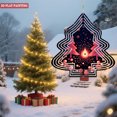 thumbnail image 3 of Stylish Metal Hanging Christmas Tree Wind Spinner - Festive Design with Layered Circles Perfect for Yard & Garden Decor, 3 of 7