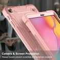 thumbnail image 4 of For Samsung Galaxy Tab A 10.1 Case SM-T510 T515, Allytech Heavy Duty Shockproof Rugged Full Body Protective Case Impact Defender Hard Kickstand Cover for Samsung Galaxy Tab A 10.1 2019,Rosegold, 4 of 9