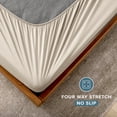 thumbnail image 5 of Bare Home Box Spring Cover - Microfiber - 4-Way Stretch (Queen, Sand), 5 of 6