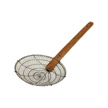 Excellante 8" galvanized bamboo handled skimmer,coarse mesh, comes in each