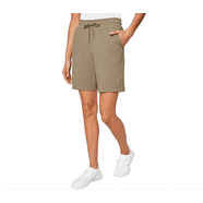 BALEAF Bermuda Long Femme Coton Taille Haute Genou 30,5 Cm – Poches, Décontracté Yoga & Maison