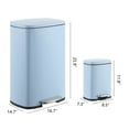 thumbnail image 3 of happimess Connor Rectangular 13.2-Gallon Trash Can with Soft-Close Lid and FREE Mini Trash Can, Tide Pool Blue, HPM1006H, 3 of 10
