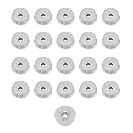 

50 Small Clear Round Rubber Feet -.250 H X .671 D - Made in USA - Food Safe Cutting Boards Electronics Crafts #