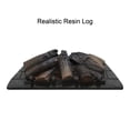 thumbnail image 3 of 26 Inch 1500W Infrared Quartz Electric Fireplace Insert, 5018 BTU Recessed Freestanding Fireplace Heater with Remote Control, 11 Temperature Settings & 4 Flame Brightness, Woodlog Version with Brick, 3 of 8