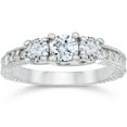 thumbnail image 1 of 1 1/4ct   3 Stone Round Diamond Engagement Ring 14K White Gold, 1 of 2