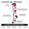 thumbnail image 2 of Rateoe 4th of July Gnomes Compression Socks for Women and Men 20-30mmHg-Circulation Support Socks Knee High Nurse Pregnant Running Medical and Travel Athletic, 2 of 7