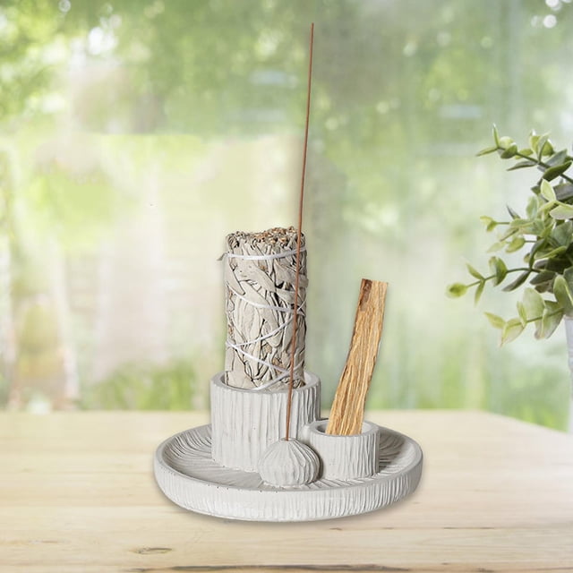 incienso de , incensario de escritorio, quemador de incienso 1 para decoración de sala de estar estilo granja. Blanco