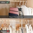 thumbnail image 4 of Gogcaro Pants Hangers 5 Layers Stainless Steel Non-Slip Foam Padded Swing Arm Space Saving Clothes Slack Hangers Closet Storage Organizer for Pants Jeans Trousers Skirts Scarf Ties Towels (3 Pack), 4 of 8