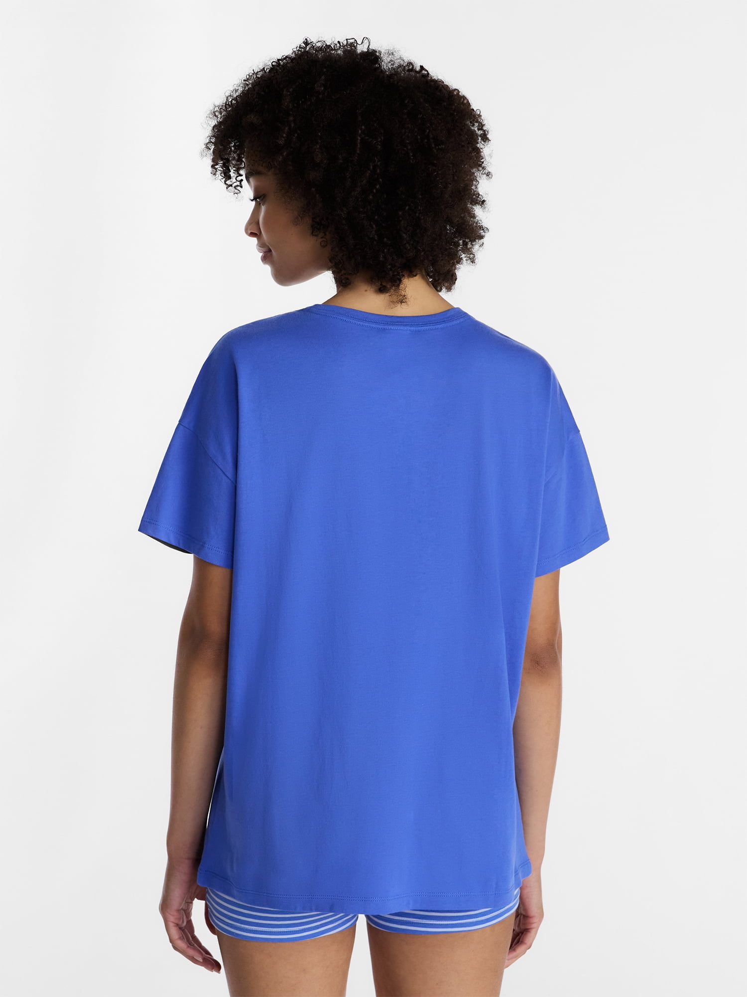 No Boundaries Sleepwear Oversized Graphic Cotton Tee, Women’s and Women’s Plus XXS-3X