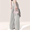 thumbnail image 5 of Women's Sweatpants Valentine's Day Bow Print Trendy Open Bottom Athletic Pants Casual Trousers With Pocket Grey XXL, 5 of 6