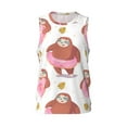 thumbnail image 2 of Easygdp Sloth with Donuts1 Men's Mesh Basketball Jersey Quick Drying Sleeveless Shirts Fitted Muscle Tank Tops Sport Round Neck T-Shirt - Small, 2 of 9