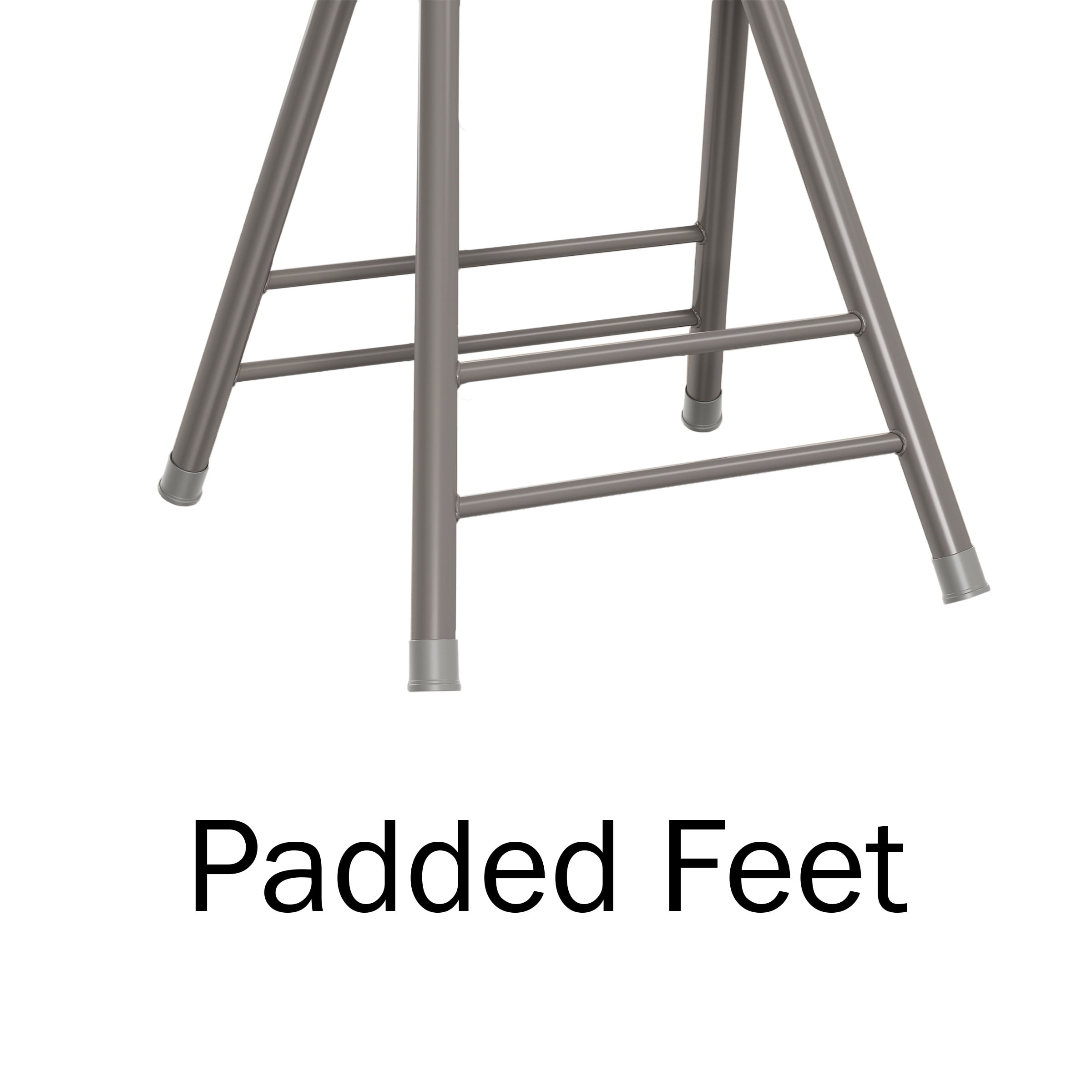 Lavish Home Backless 24-Inch Folding Stool with 225lb Capacity (White)