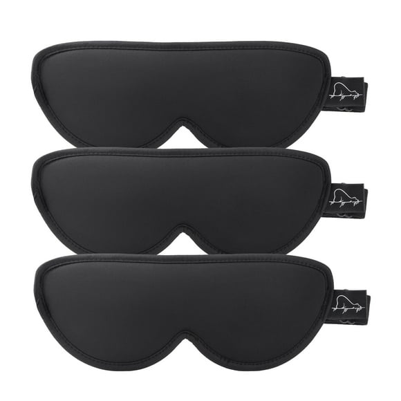 Máscara para dormir ALASKA BEAR, paquete de 3 unidades, cara pequeña, 100% opaca