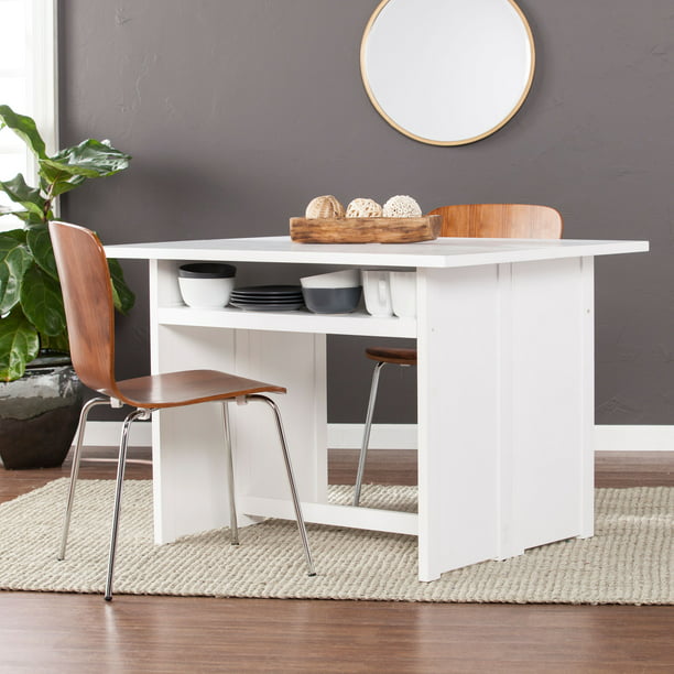 Dining Table White, Convertible Console Table To Dining
